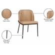 Pemberly Row Contemporary Soft Tan Vegan Leather Dining Chairs (Set of 2)