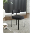 Pemberly Row Contemporary Rich Black Boucle Fabric Dining Chair