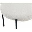 Pemberly Row Contemporary Rich Cream Boucle Fabric Dining Chair