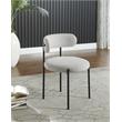 Pemberly Row Contemporary Rich Cream Boucle Fabric Dining Chair