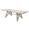 Pemberly Row Farmhouse Rectangular Kitchen Table With Six Chairs in Wood Brown