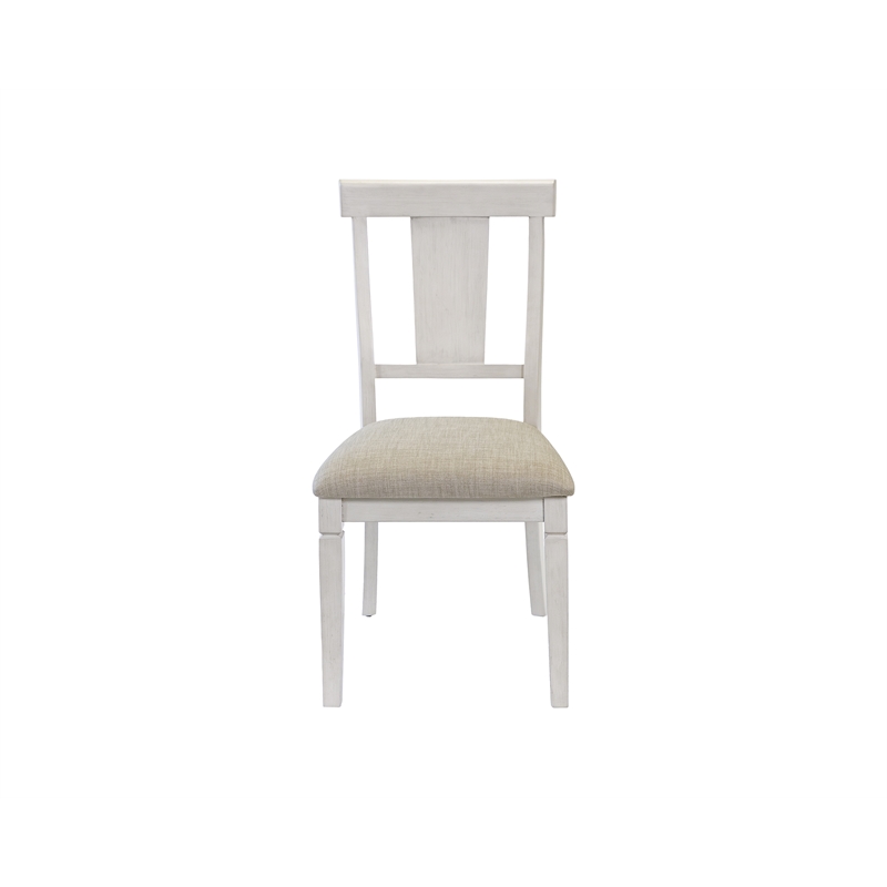 Pemberly Row Wood Kitchen Extension Dining Table and Eight Chairs in White