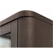 Pemberly Row Contemporary Wood Dining Display Cabinet Fully Assembled in Brown