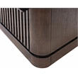 Pemberly Row Contemporary Wood Dining Display Cabinet Fully Assembled in Brown