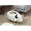 Pemberly Row Set of 2 Harry the Cow Storage Ottoman - White Fur
