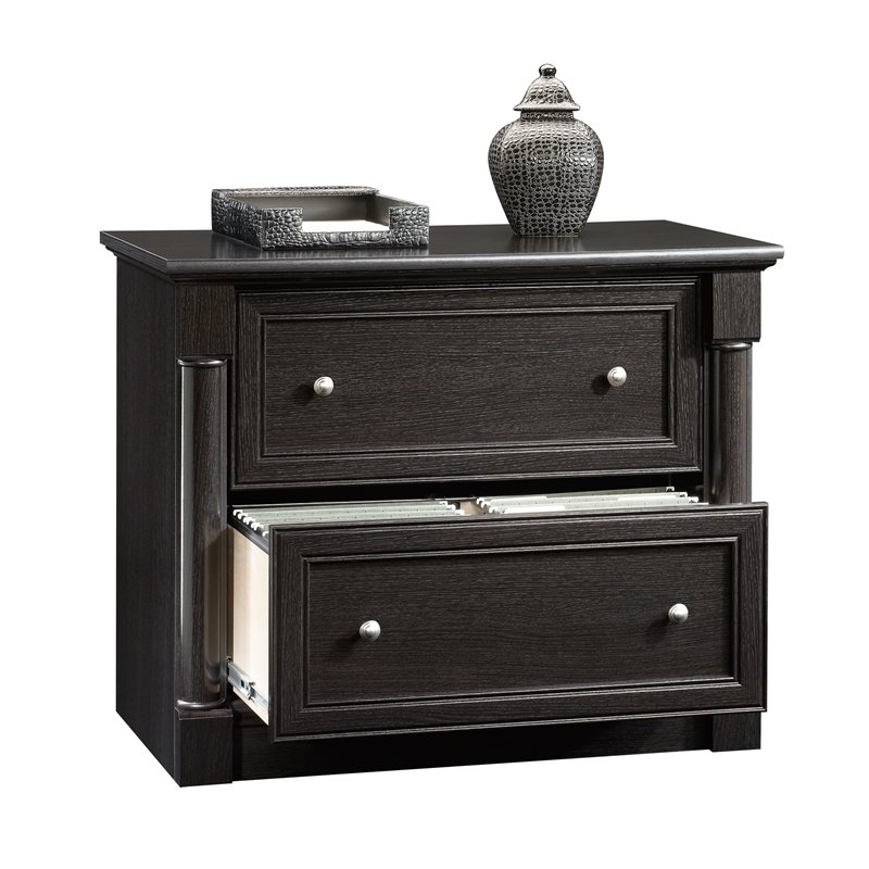 Pemberly Row Set of 3 Executive Desk & Bookcase & Lateral File Cabinet