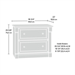 Pemberly Row Set of 3 Executive Desk & Bookcase & Lateral File Cabinet