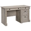 Pemberly Row Set of 3 Split Oak Bookcase & Lateral File Cabinet & Computer Desk