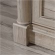 Pemberly Row Set of 2 Wood 3-Shelf Bookcase & Computer Desk in Split Oak