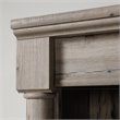 Pemberly Row Set of 2 Wood 3-Shelf Bookcase & Computer Desk in Split Oak