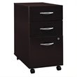 Pemberly Row Set of 2 Wood Mobile File Cabinet & L-Shaped Desk with File Cabinet