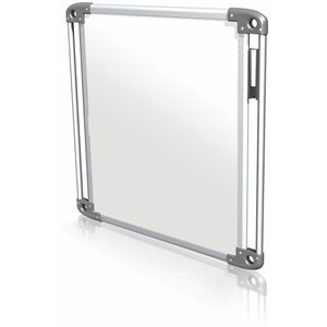 Pemberly Row Vinyl 28&quot x 28&quot Double Sided Nexus Tablet Whiteboard in White