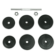 Pemberly Row 9 Piece Dumbbell Set in Black with Star-shaped Screw Collars
