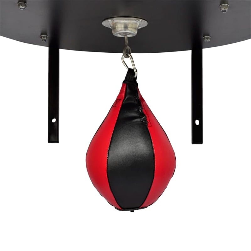 Pemberly Row Speed Ball Platform Set Bracket with Swivel Punch Bag in Black