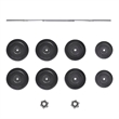 Pemberly Row straight Barbell With Eight Plates Set in Black