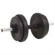 Pemberly Row Versatile 132.3lbs Barbell and Dumbbell Set in Black