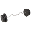 Pemberly Row Versatile 132.3lbs Barbell and Dumbbell Set in Black