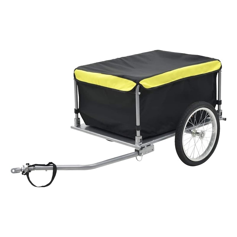Pemberly Row Versatile 143.3 lb Bike Trailer in Black and Yellow