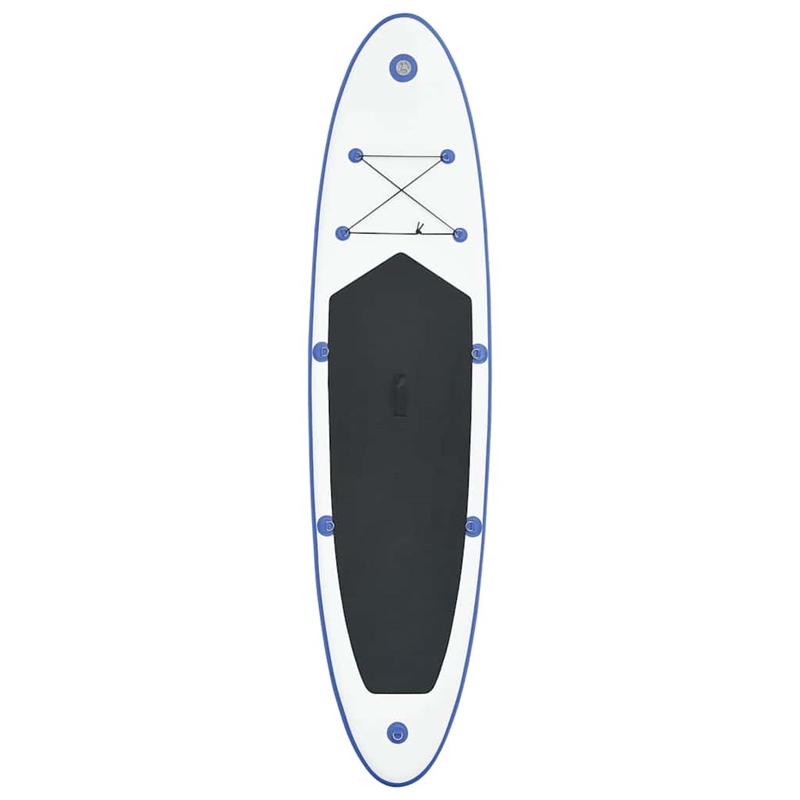 Pemberly Row Inflatable Stand Up Paddle Board Set in Blue and White