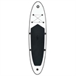 Pemberly Row Inflatable Stand Up Paddleboard Set in Black and White