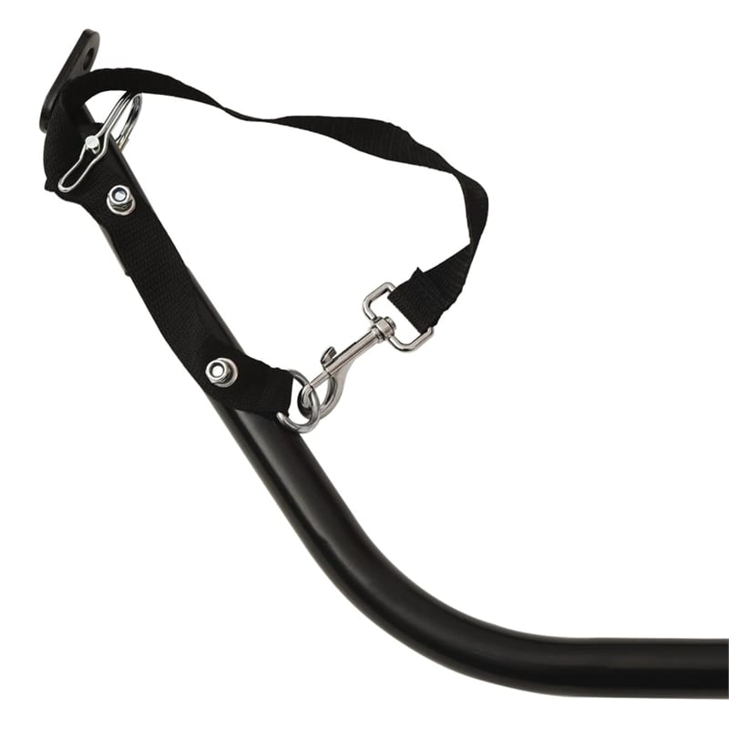 Pemberly Row Sturdy 99.2 lb Iron Bike Trailer in Black and Orange