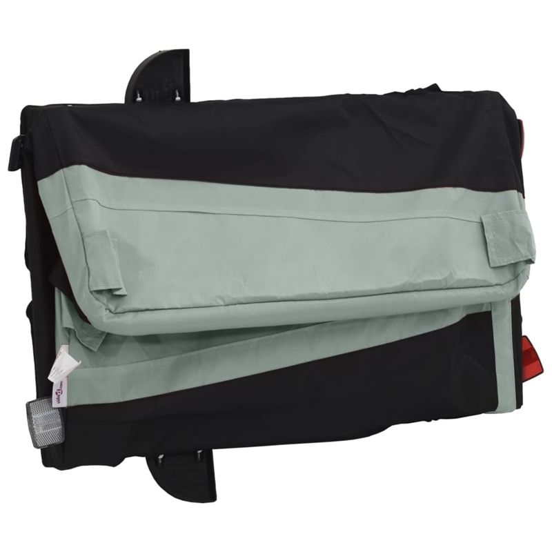 Pemberly Row Sturdy 66.1 lb Iron Bike Trailer in Black and Gray