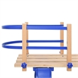 Pemberly Row Contemporary Plywood Backrest for Sledge in Blue