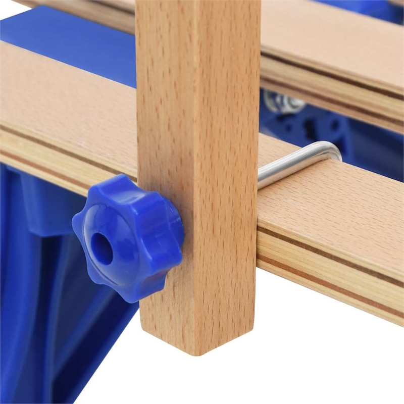 Pemberly Row Contemporary Plywood Backrest for Sledge in Blue