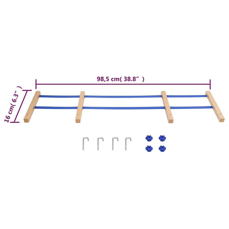 Pemberly Row Contemporary Plywood Backrest for Sledge in Blue