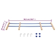 Pemberly Row Contemporary Plywood Backrest for Sledge in Blue
