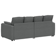 Pemberly Row Contemporary Modular Sofa with Cushions in Dark Gray