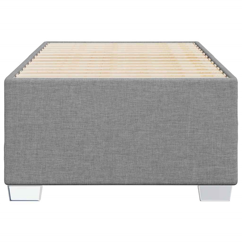 Pemberly Row Contemporary Engineered Wood Twin Bed Frame in Light Grey