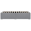 Pemberly Row Contemporary Engineered Wood Twin Bed Frame in Light Grey