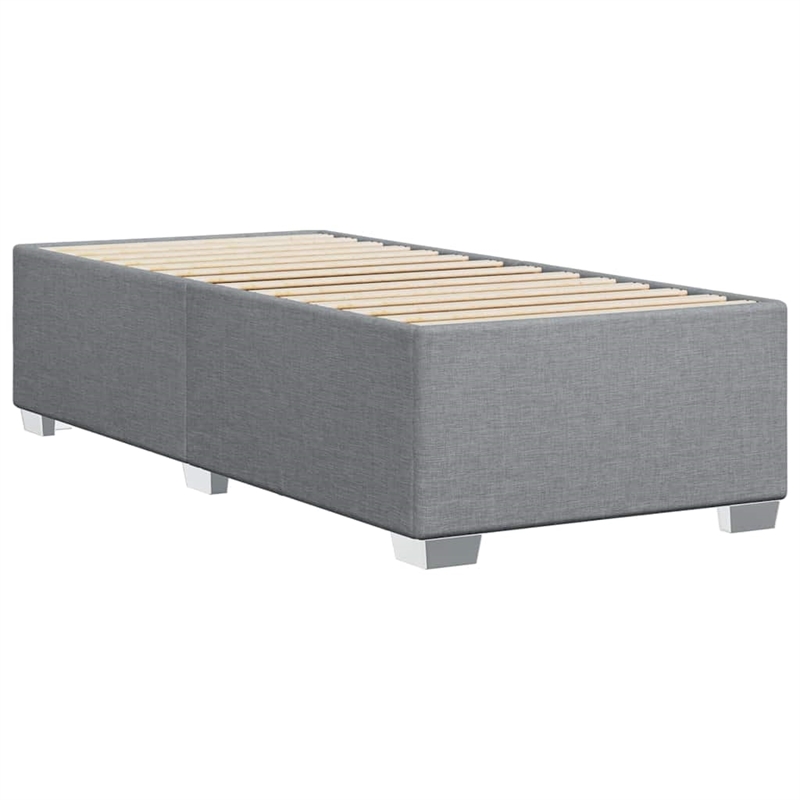 Pemberly Row Contemporary Engineered Wood Twin Bed Frame in Light Grey