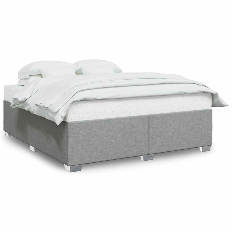 Pemberly Row Contemporary California King Bed Frame in Light Gray