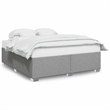 Pemberly Row Contemporary California King Bed Frame in Light Gray