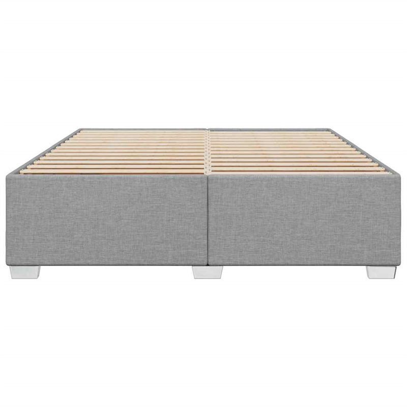 Pemberly Row Contemporary California King Bed Frame in Light Gray