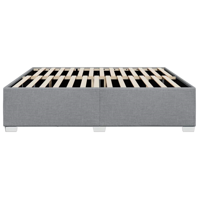 Pemberly Row Contemporary California King Bed Frame in Light Gray