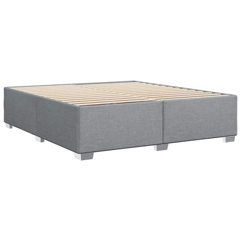Pemberly Row Contemporary California King Bed Frame in Light Gray
