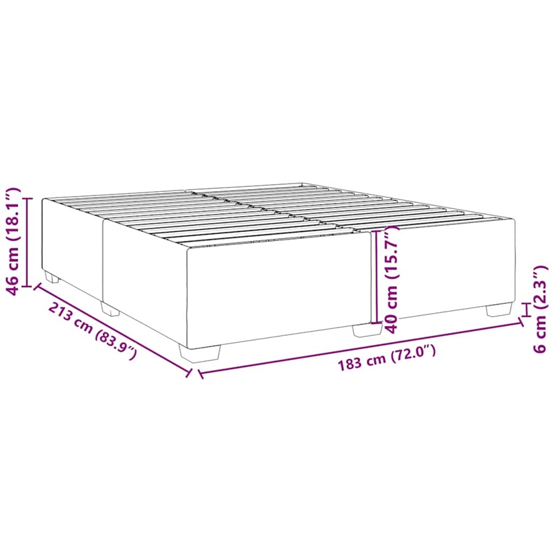 Pemberly Row Contemporary California King Bed Frame in Light Gray