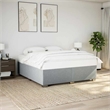 Pemberly Row Contemporary California King Bed Frame in Light Gray