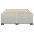 Pemberly Row Contemporary Full Without Headboard Bed Frame in Light Gray