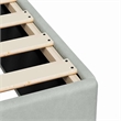 Pemberly Row Contemporary Full Without Headboard Bed Frame in Light Gray