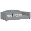 Pemberly Row Contemporary Daybed With Trundle in Light Grey Finish