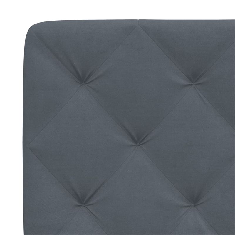 Pemberly Row Contemporary Engineered Wood Full Bed XL Frame in Dark Gray