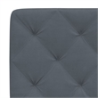 Pemberly Row Contemporary Engineered Wood Full Bed XL Frame in Dark Gray