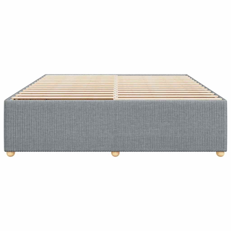 Pemberly Row Contemporary Engineered Wood King Bed Frame in Light Grey