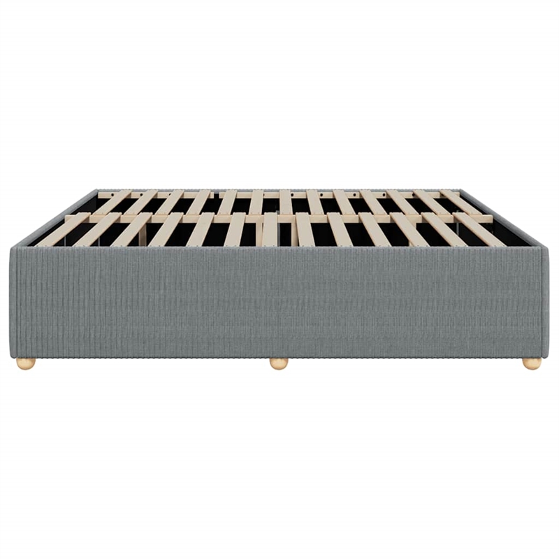 Pemberly Row Contemporary Engineered Wood King Bed Frame in Light Grey