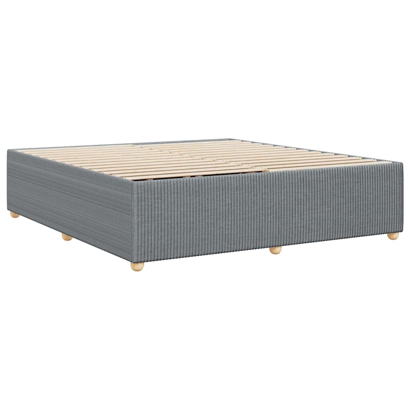 Pemberly Row Contemporary Engineered Wood King Bed Frame in Light Grey