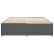 Pemberly Row Engineered Wood King Bed Frame in Dark Gray Fabric